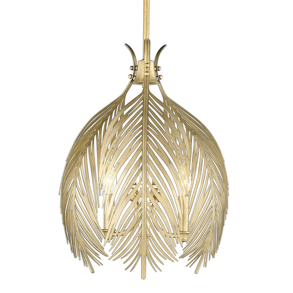 Golden Lighting Cay 3-light Pendant in Vintage Fired Gold